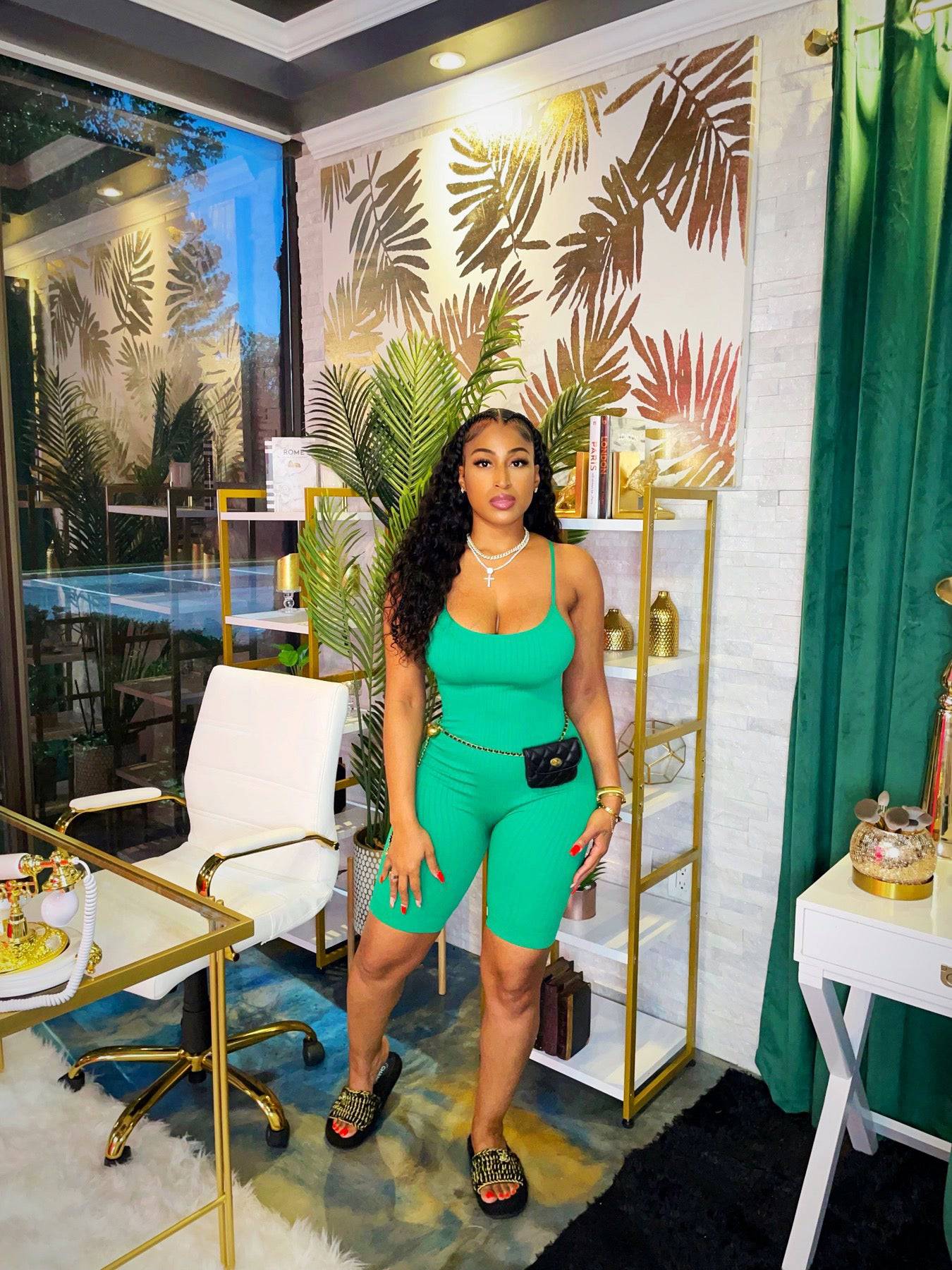 The Simple Things Romper Green - Shop NSJ Collection
