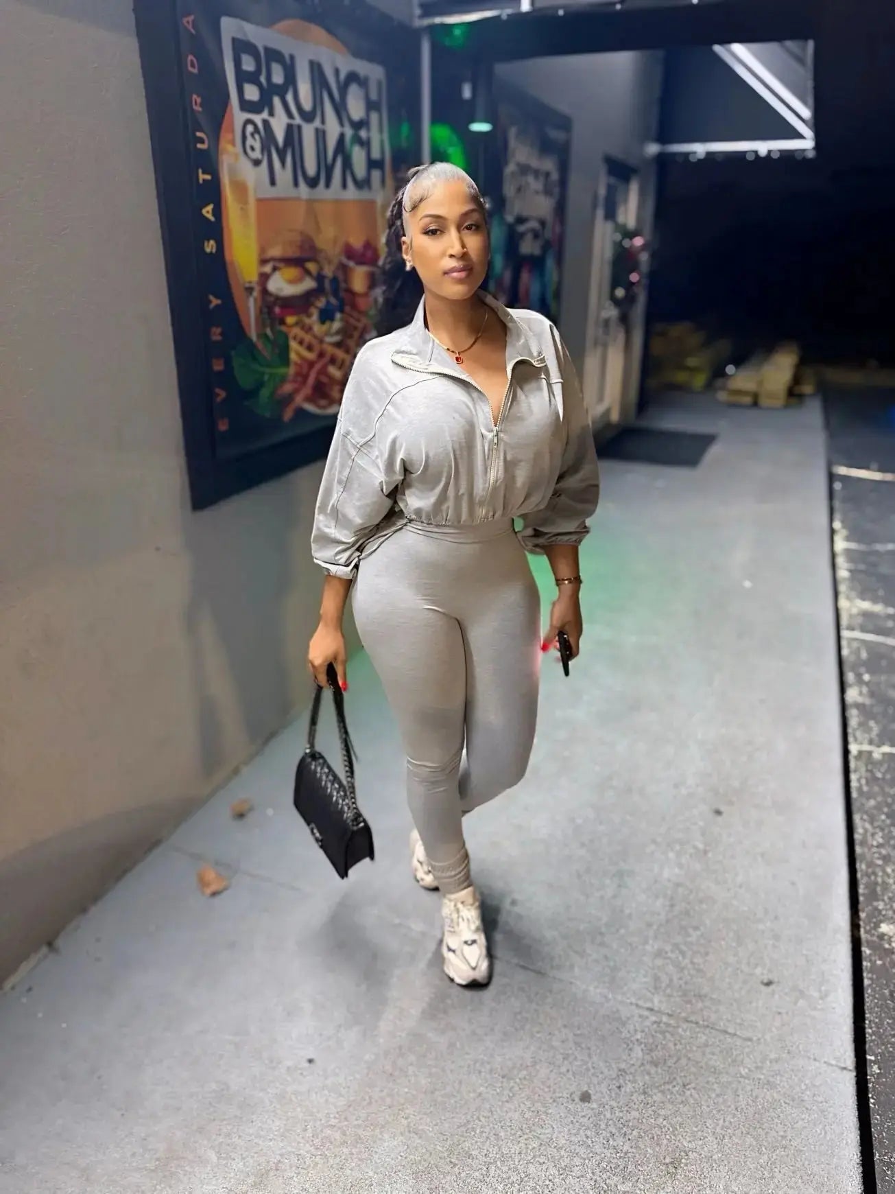 Come Talk To Me Set Color Gray - Shop NSJ Collection