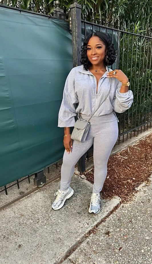 Come Talk To Me Set Color Gray - Shop NSJ Collection