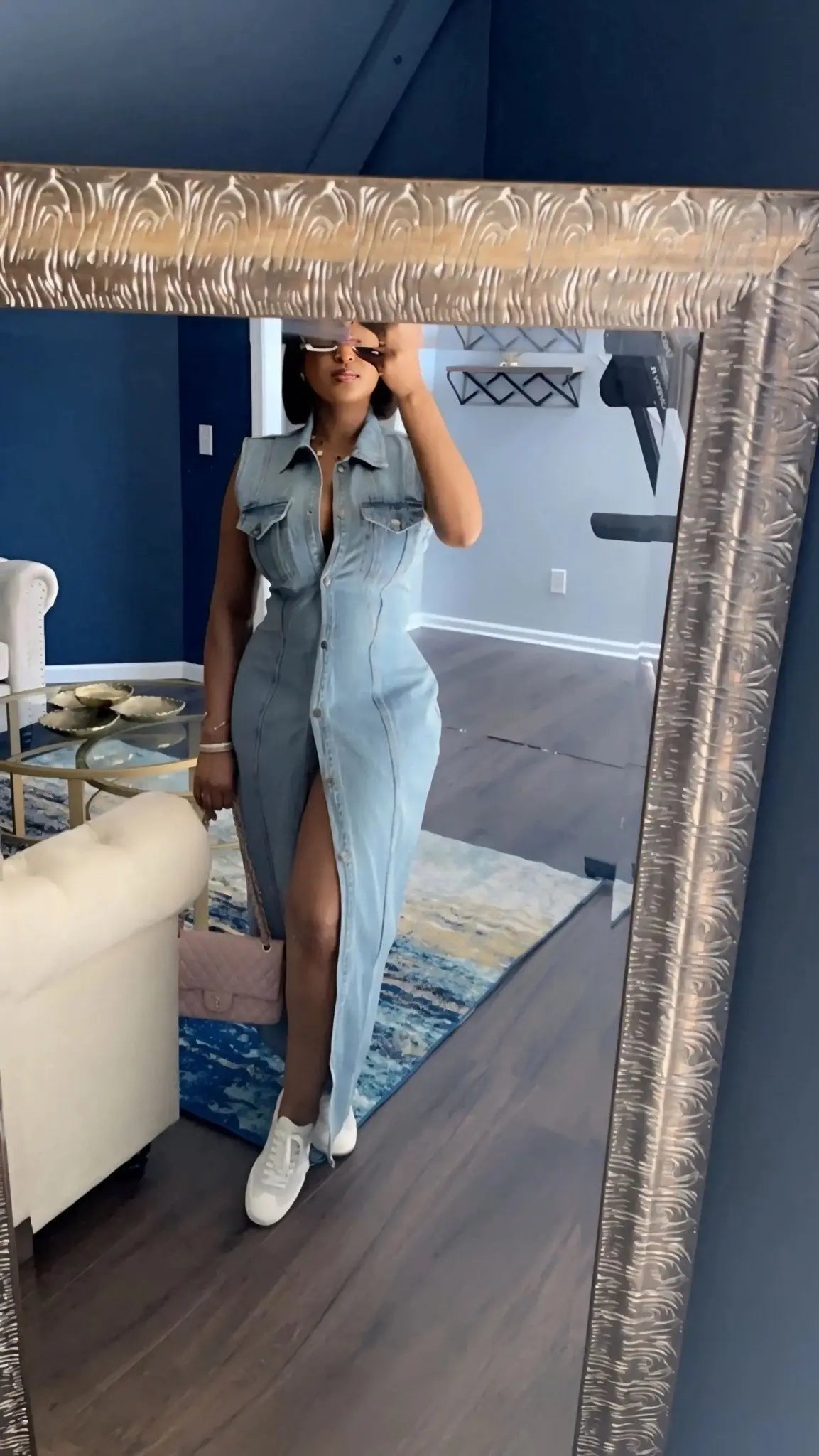 Give Him The Blues Denim Dress - Shop NSJ Collection