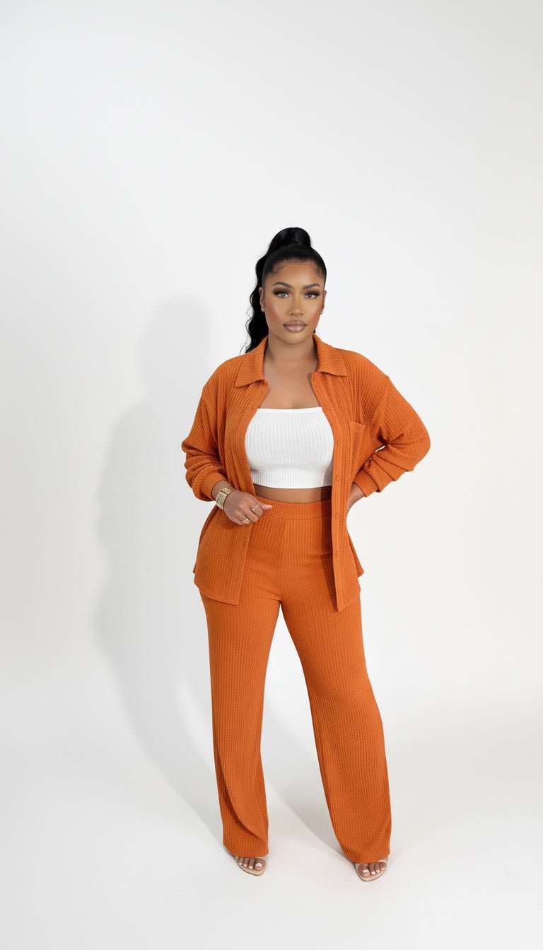 Something Chill Set Orange - Baddies Shop NSJ