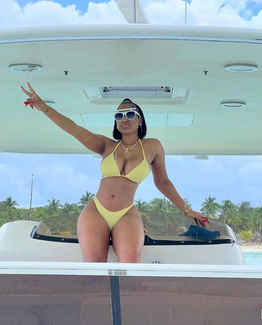 What’s Your Location Swimset Yellow - Shop NSJ Collection