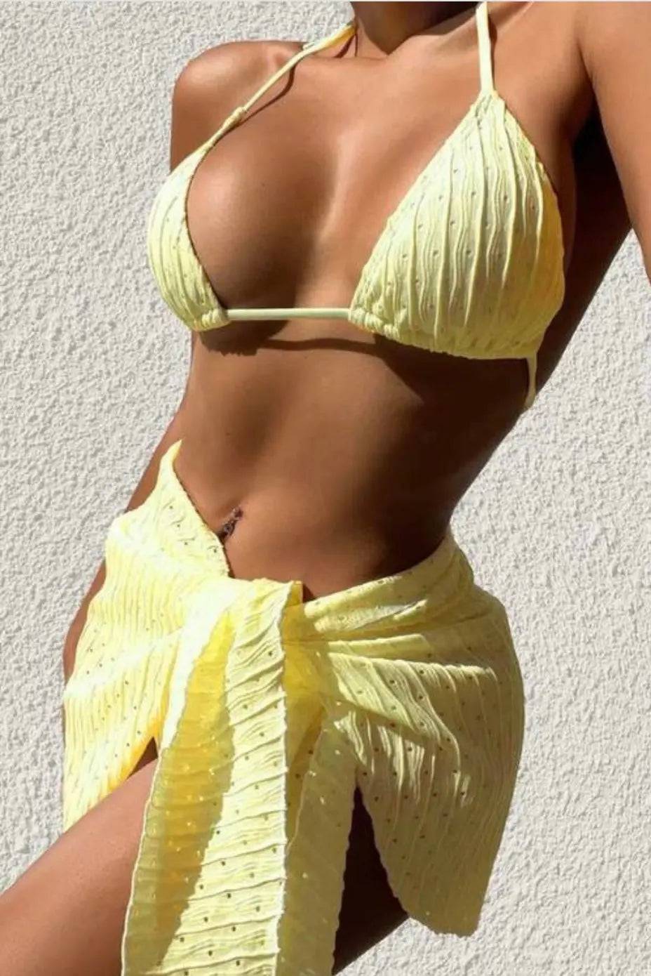 What’s Your Location Swimset Yellow - Shop NSJ Collection