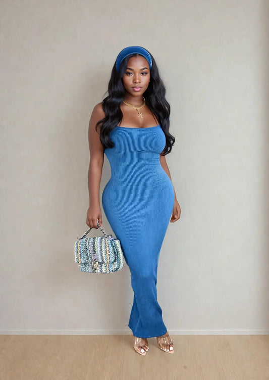 All Over Dress 2pc Blue - Shop NSJ Collection