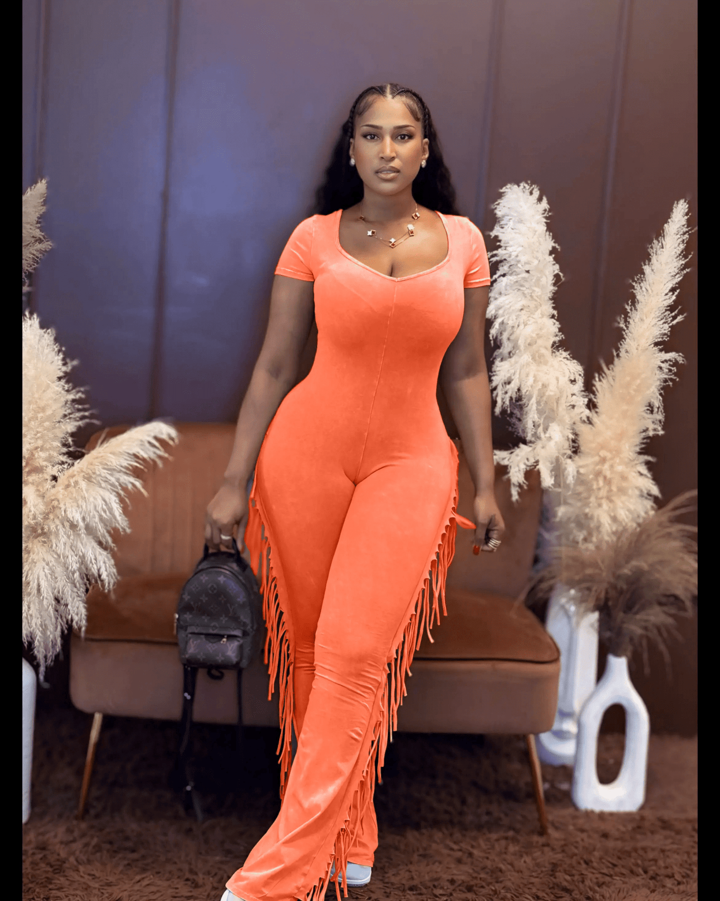 Cowboy Carter Jumpsuit Orange - Shop NSJ Collection