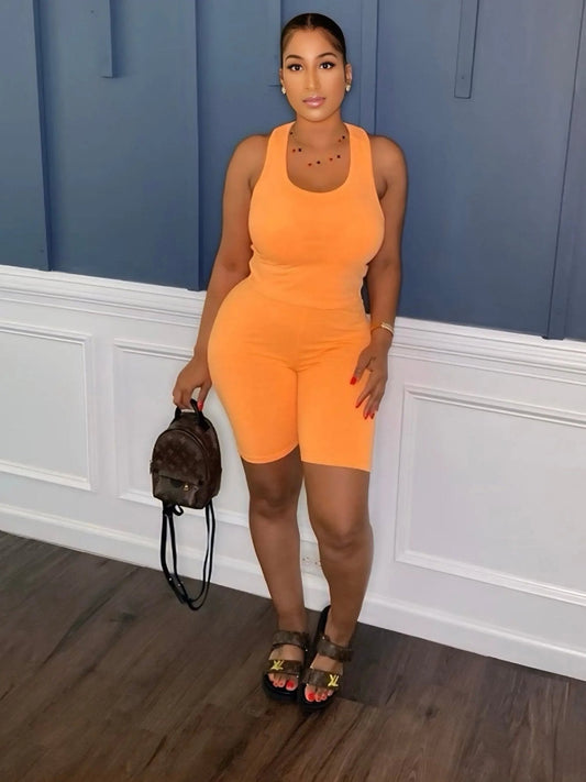 Everyday Essential Short Set Orange - Shop NSJ Collection