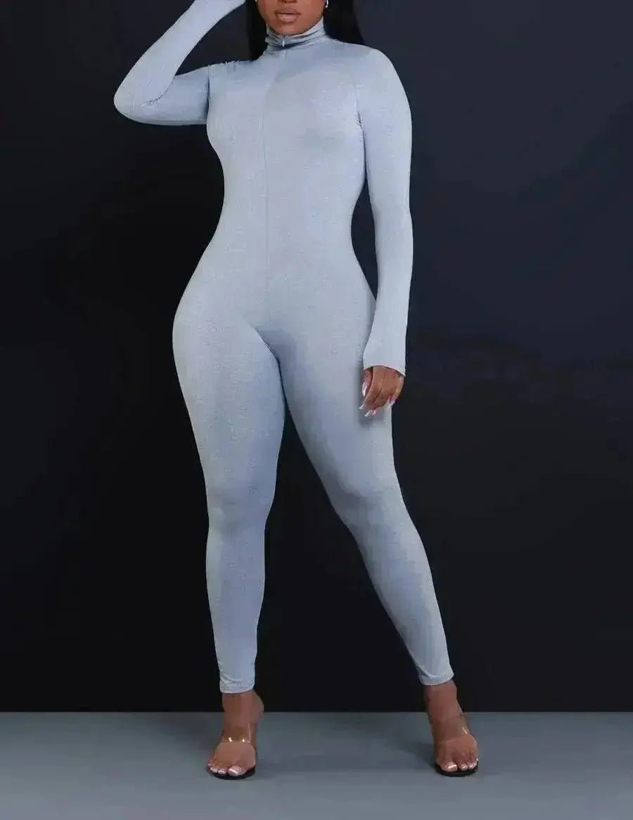 In It To Win It Jumpsuit Gray - Shop NSJ Collection