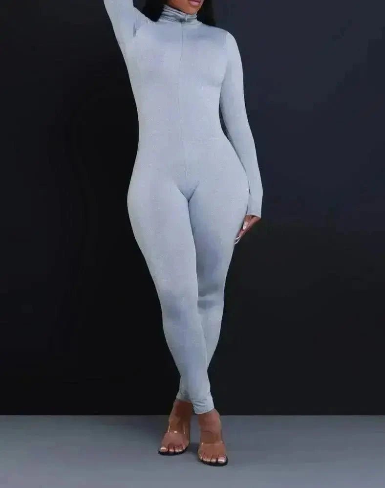 In It To Win It Jumpsuit Gray - Shop NSJ Collection
