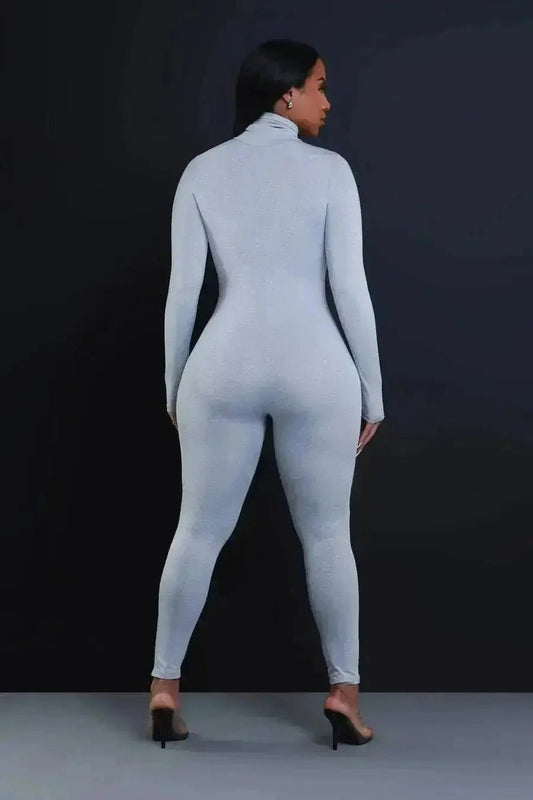 In It To Win It Jumpsuit Gray - Shop NSJ Collection