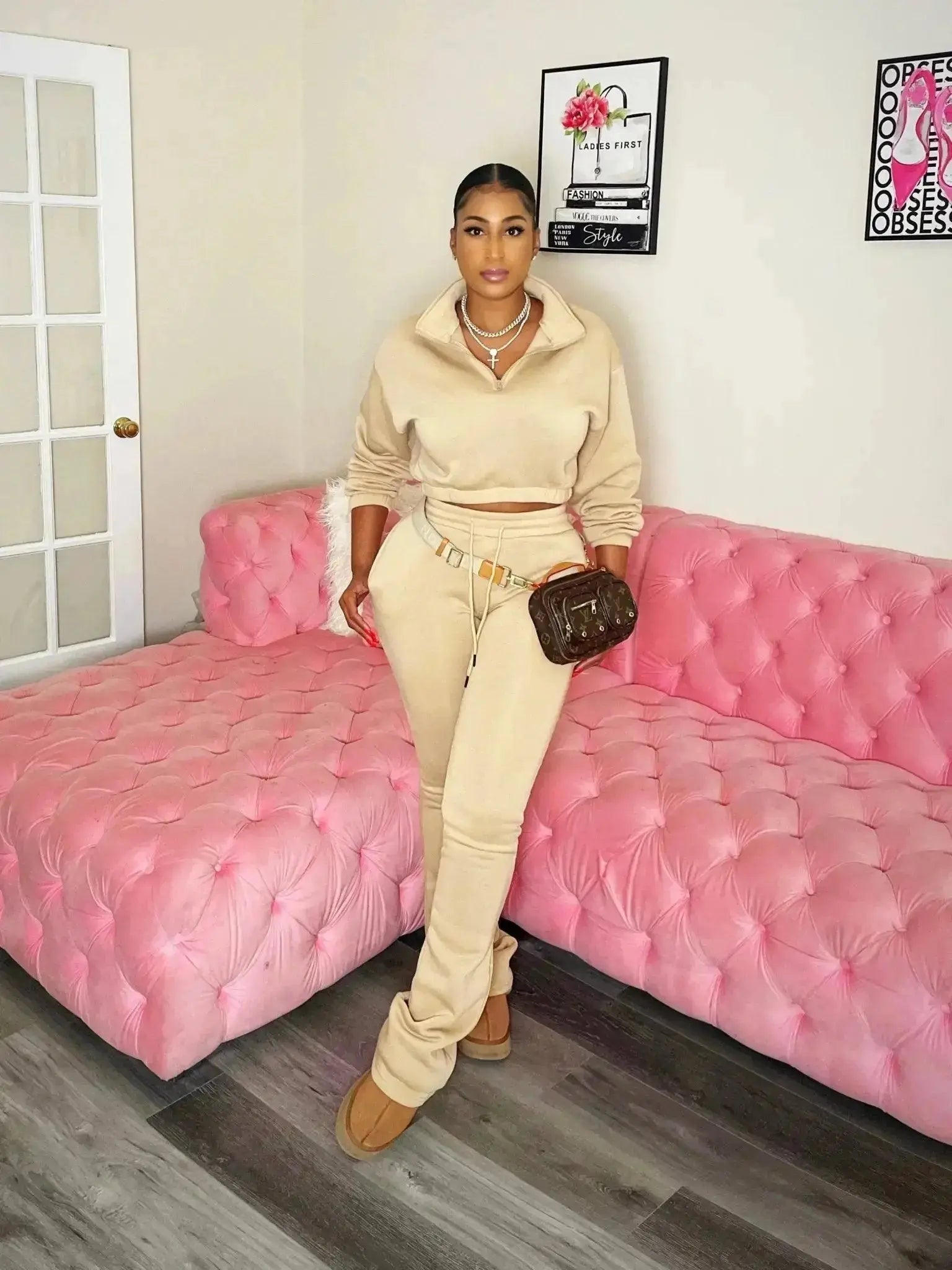 Something Simple Jogger Set Nude - Shop NSJ Collection