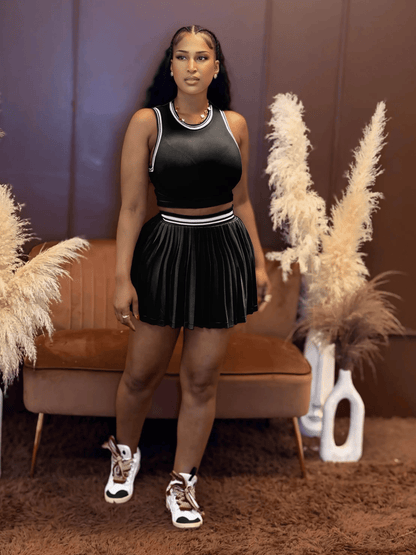 Weekend Breeze Skirt Set Black - Shop NSJ Collection
