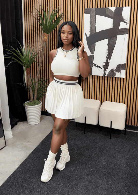 Weekend Breeze Skirt Set White - Shop NSJ Collection