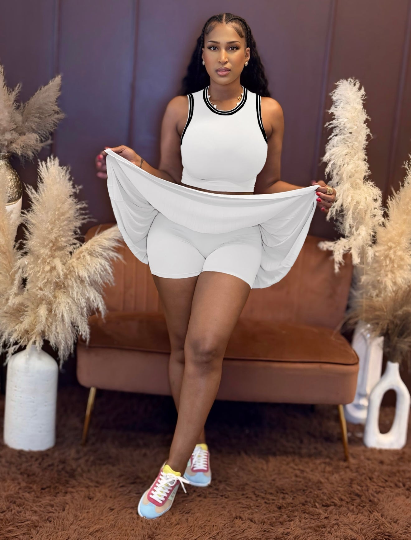 Weekend Breeze Skirt Set White - Shop NSJ Collection