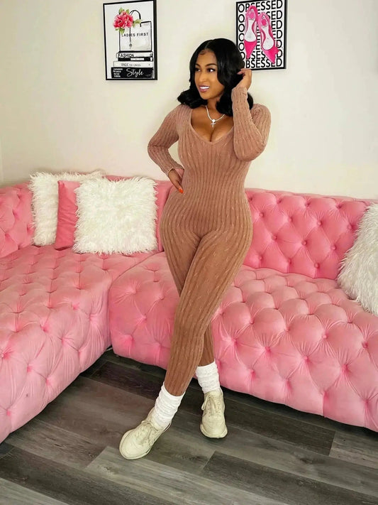 What’s Your Name Mineral Wash Jumpsuit Nude - Shop NSJ Collection